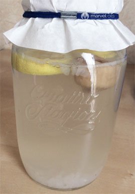 jar of water kefir