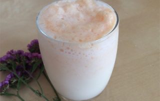 glass of kefir fruit smoothie