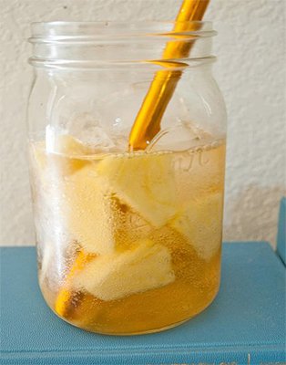 glass of pineapple ginger soda