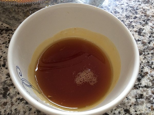 ginger honey syrup in bowl